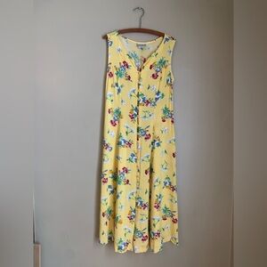 Coldwater creek Vintage 90's dress grunge floral maxi /midi dress pheobe friends